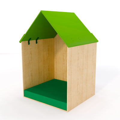 Bird house den with cushion