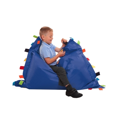 Sensory touch tags beanbag floor cushion
